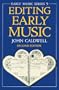 Editing Early Music (Oxford Early Music)