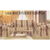 Jacquard COUCH / SOFA COVERS SLIPCOVERS 3pc. SET- Coffee Stripes