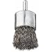 Weiler Wire End Brush, Round Shank, Steel, Crimped Wire, 1" Diameter, 0.0104" Wire Diameter, 1/4" Shank, 22000 rpm (Pack of 1)