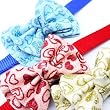"Wild at Heart" Glitter Tuxedo Bow Tie Pet Collar for Dogs and Cats - Viking Blue, XXS (6"-9")