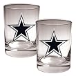 Dallas Cowboys 2pc 14oz Rocks Glass Set - Primary logo NFL Football