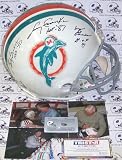 Larry Csonka, Bob Griese & Don Shula Hand Signed Miami Dolphins Authentic Helmet - Autographed NFL Helmets
