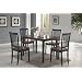 Coaster 5-Piece Dining Set, Table Top with 4 Chairs, Dirty Oak and black