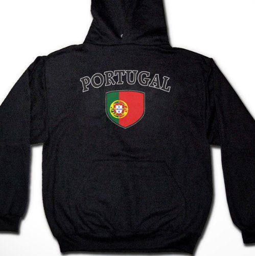 Portugal Shield International Soccer Sweatshirt, Portuguese Soccer Mens Hoodie
