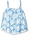 Kensie Girls' Printed Rayon Tank Pom Trim