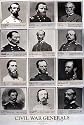Art Poster Print - Civil War Generals - Artist: Yankee Ingenuities - Poster Size: 24 X 36 inches