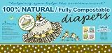 Broody Chick 100% Natural Fully Compostable Diapers (Infant 8.8 - 19.8 lbs. (32-Count))