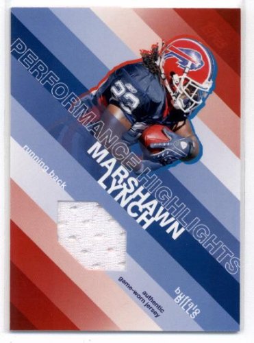2008 Topps Performance Highlights Relics #THR-ML Marshawn Lynch - Buffalo Bills (Piece of Authentic Game Jersey) (Football Cards)