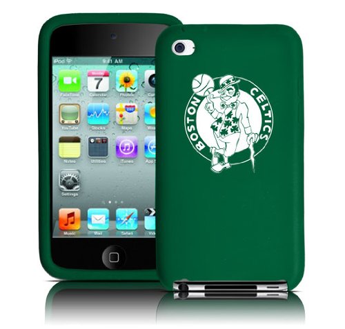 Tribeca FVA3739 Varsity Silicone Jacket for iPod Touch 4G - Boston Celtics - Green