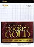 TOPS Docket Gold Planning Pad with Cover, 8.5 x 11.75 Inches, 80 Sheets, White, (63752)