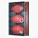 Case-Up 3 Football Display Case with Black Frame and Engraved Team Logos