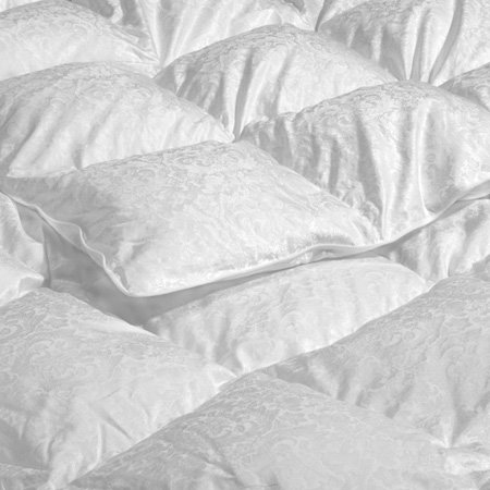 Silk 750TC 850 Loft King Size Canadian Hutteritte White Goose Down Comforter: Standard Fill, 38 oz, 102X90''