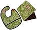 2 Red Hens Bib & Burp Cloth Set, Mint Chocolate Chip