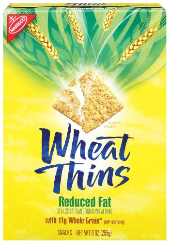 Wheat Thins, Reduced Fat, 9-Ounce Boxes (Pack of 6)