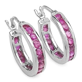 Buy 1.80 Carat Genuine Emerald .925 Silver Earrings by JewelzDirect