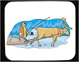 Mouse Pad with driving, elk, igloo, sled, inuit