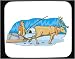 Decorated Mouse Pad with driving, elk, igloo, sled, inuit
