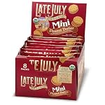 Late July Organic Mini Peanut Butter Bite Size Sandwich Crackers, 1.125-Ounce Pouches in 8-Count Boxes (Pack of 4)