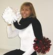 CLIPOMS Sparkling Metallic Pom Pom Scarf- Black Fleece