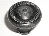 1 3/16 Dia Black Iron Round Knob