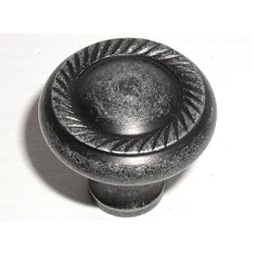 Swirl cut knob 1 1/4" in Black Iron