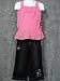 French Toast Spring/Summer Toddler Girls 2 pc. Pink Top Embroidered Denim Capri Pant Set