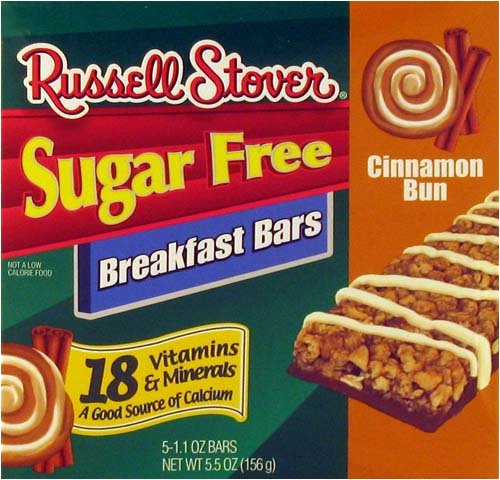 Russell Stover Sugar Free Cinnamon Bun Cereal Bars (5 Per Box)