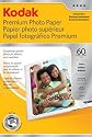 Kodak Premium Photo Paper, Glossy, 100 x 150 mm, 60 Sheets