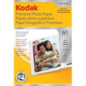 Kodak Premium Photo Paper, Glossy, 100 x 150 mm, 60 Sheets