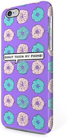 Donut Touch My Phone Pixel Bubble Donuts Pattern Tumblr Print Hard Plastic iPhone 6 Plus / iPhone 6S Plus Phone Case Cover