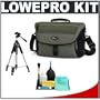 Lowepro Nova 200 AW Digital SLR Camera Case (Brown) + Tripod + Accessory Kit for Canon Rebel XSi, XS, T1i, T2i, EOS 60D, 50D, 5D, 7D, Nikon D3000, D3100, D5000, D7000, D90, D300s, Olympus Evolt E-5, E-30, E-450, E-620 & Sony Alpha A290, A390, A500, A33, A55, A550