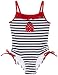 Hartstrings Girls 2-6x 1 Piece Ruffle Bathing Suit,Blue Stripe,3T
