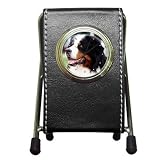 Bernese Mountain Dog Pen Holder Desk Clock