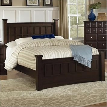 201381KW Coaster Harbor Panel Post Bed in Cappuccino Finish Cal.,Coaster Furniture,CST201381KW_LP061112F