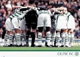 Celtic Glasgow FC Team Huddle Poster