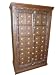 Old Door Cabinet Armoire Furniture Rustic with Brass Accents