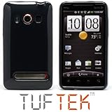 TUF TEK Glossy Piano Black TPU Candy Skin Case for HTC EVO 4G (Black)