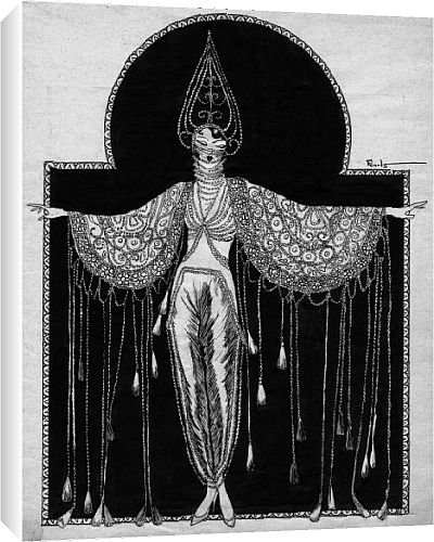 Canvas Prints of Art deco illustration for showgirl entitled Pearls, 1920s from Mary Evans