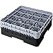 Cambro 9 Compartment Camrack, 3 5/8", Black (9S318110) Category: Warewashing Racks