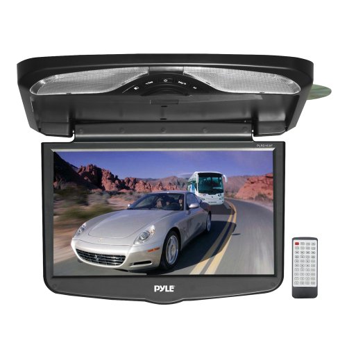 Pyle PLRD163IF 16.4-Inch TFT LCD Flip-Down Roof Mount with Built-In DVD/SD/USB Player, with Wireless FM Modulator/IR Transmitter