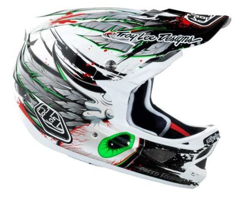 TROY LEE DESIGNS Troy Lee D3 Composite Full Face Helmet Large Speedwing White