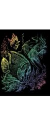 Rainbow Engraving Tropical Fish