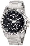 Armitron Men's 20/4739BKSV Stainless Steel Multi-Function Black Dial Bracelet Watch