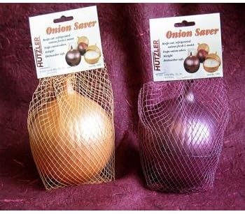 Onion Saver - Net-Bagged (12 Pieces) - Contain Onion Odors While Keeping Cut Onions Fresh And Moist. Made To Look Just Like An Onion, This Will Never Be Lost And Forgotten In The Fridge. Made Of Plas