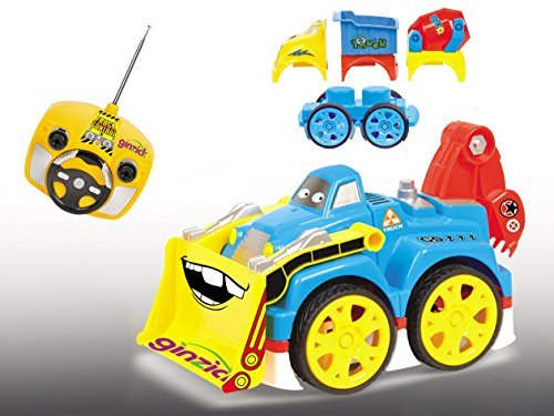 Ginzick Super Fun Remote Control Assembly Construction Truck with Light and Sounds
