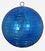 Ocean Blue Mirrored Glass Disco Ball Christmas Ornament 8