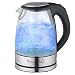 Mega Chef 1.7Lt. Glass and Stainless Steel Electric Tea Kettle