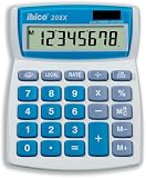 Ibico 208X Calculator Desktop Tilt-screen Currency Solar and Battery Power 8 Digit Ref IB410062