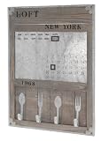 Produkt-Bild: Memotafel Notiztafel aus Holz mit Haken und Kalender