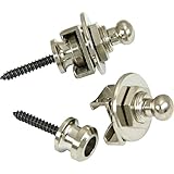 Schaller Guitar Strap Locks and Buttons (Pair) Nickel